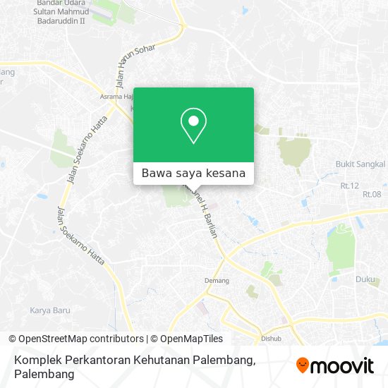 Peta Komplek Perkantoran Kehutanan Palembang