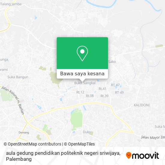 Peta aula gedung pendidikan politeknik negeri sriwijaya