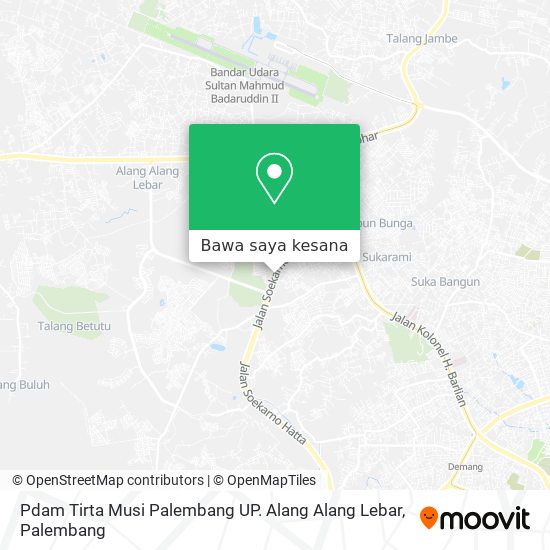 Peta Pdam Tirta Musi Palembang UP. Alang Alang Lebar