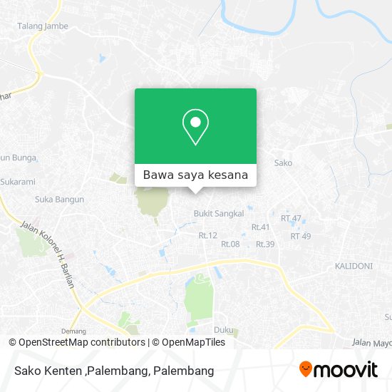 Peta Sako Kenten ,Palembang
