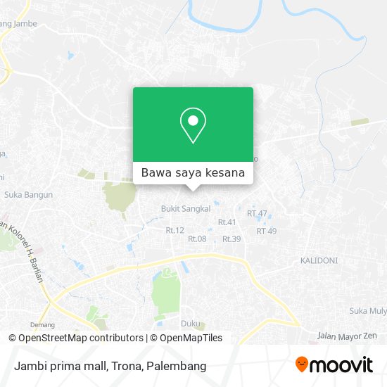 Peta Jambi prima mall, Trona