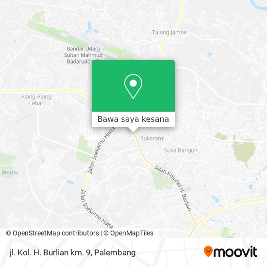 Peta jl. Kol. H. Burlian km. 9