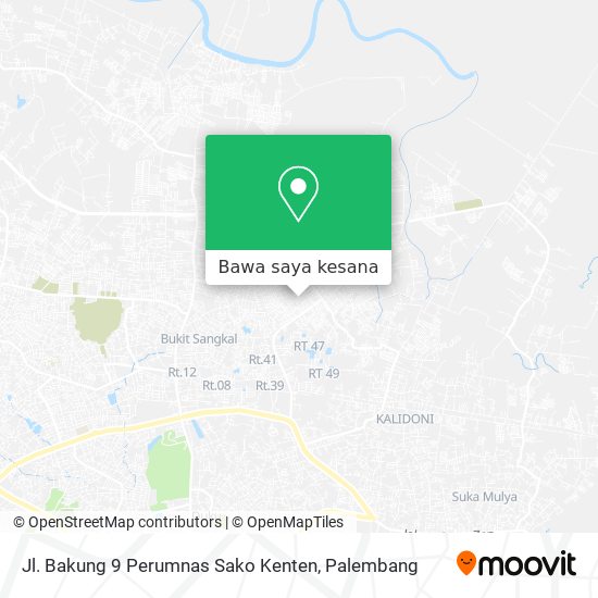 Peta Jl. Bakung 9 Perumnas Sako Kenten