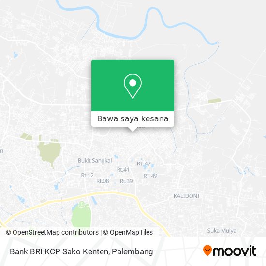 Peta Bank BRI KCP Sako Kenten