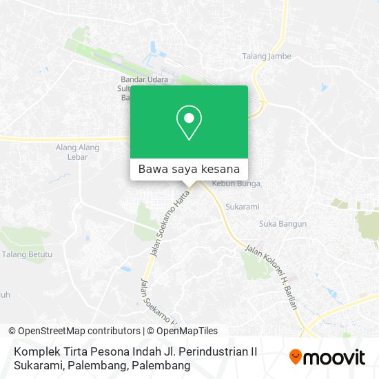 Peta Komplek Tirta Pesona Indah Jl. Perindustrian II Sukarami, Palembang