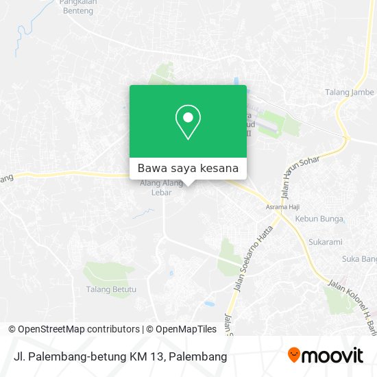 Peta Jl. Palembang-betung KM 13