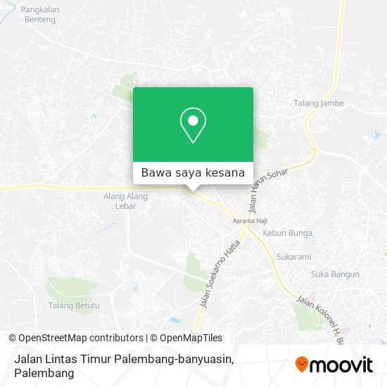 Peta Jalan Lintas Timur Palembang-banyuasin