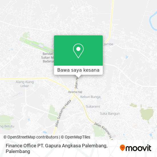 Peta Finance Office PT. Gapura Angkasa Palembang