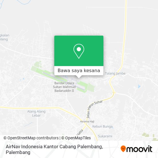 Peta AirNav Indonesia Kantor Cabang Palembang