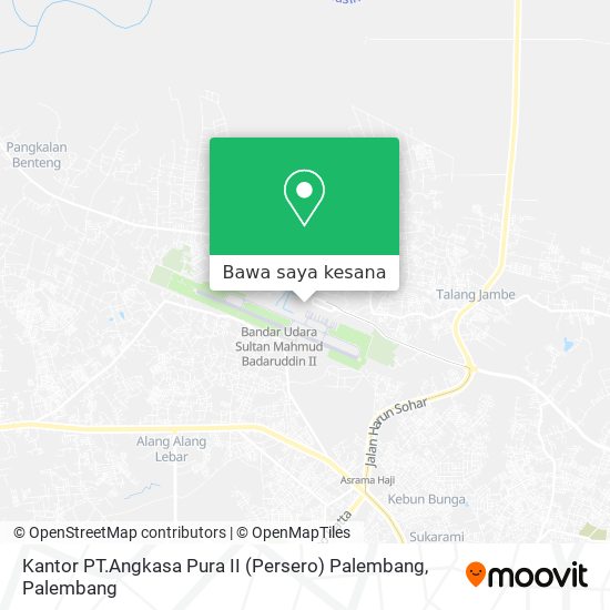 Peta Kantor PT.Angkasa Pura II (Persero) Palembang