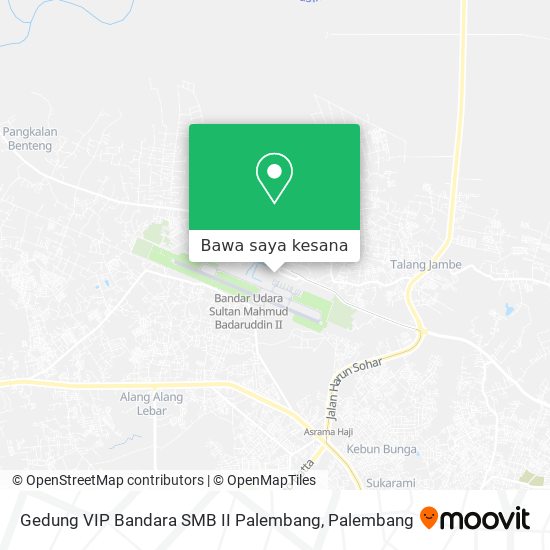 Peta Gedung VIP Bandara SMB II Palembang