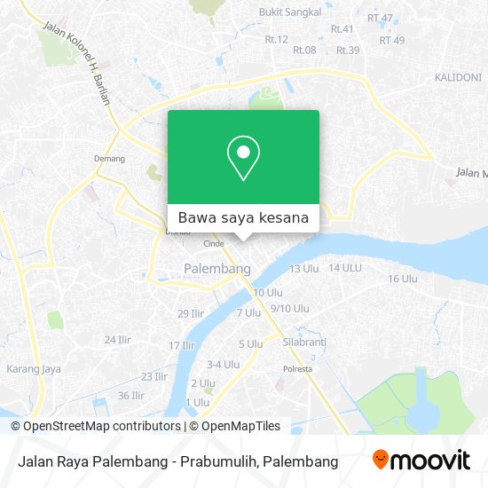 Peta Jalan Raya Palembang - Prabumulih
