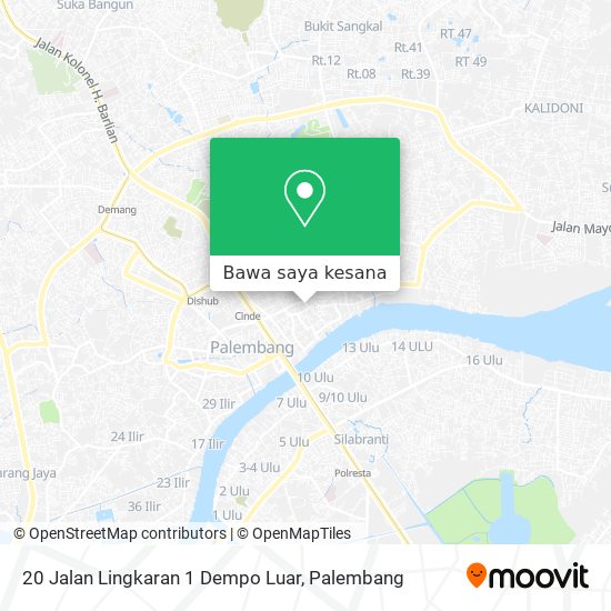 Peta 20 Jalan Lingkaran 1 Dempo Luar