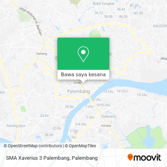 Peta SMA Xaverius 3 Palembang