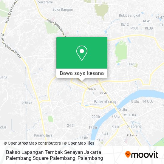 Peta Bakso Lapangan Tembak Senayan Jakarta Palembang Square Palembang