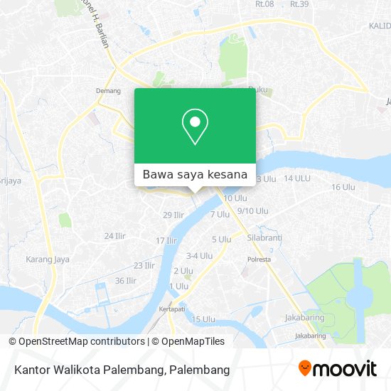 Peta Kantor Walikota Palembang