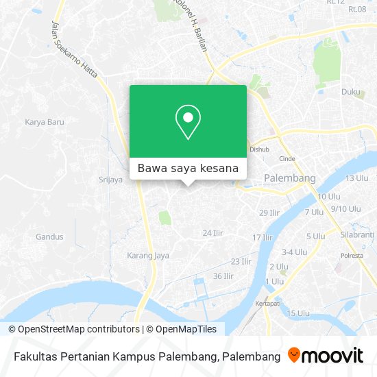 Peta Fakultas Pertanian Kampus Palembang