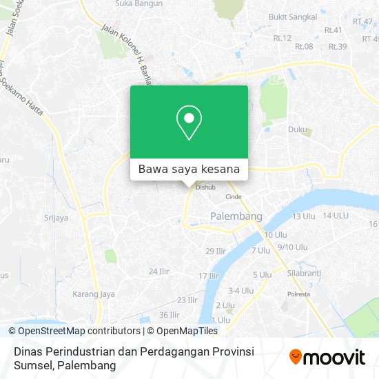 Peta Dinas Perindustrian dan Perdagangan Provinsi Sumsel