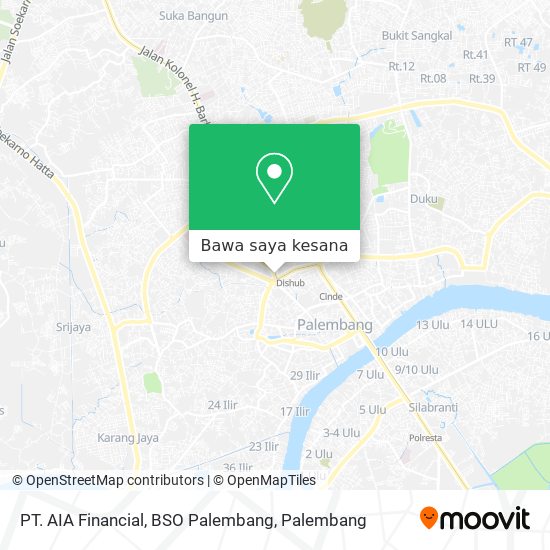 Peta PT. AIA Financial, BSO Palembang