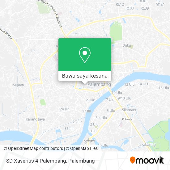 Peta SD Xaverius 4 Palembang