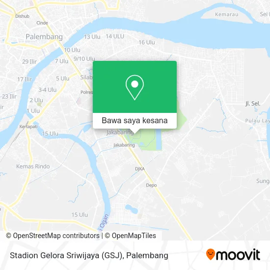 Peta Stadion Gelora Sriwijaya (GSJ)
