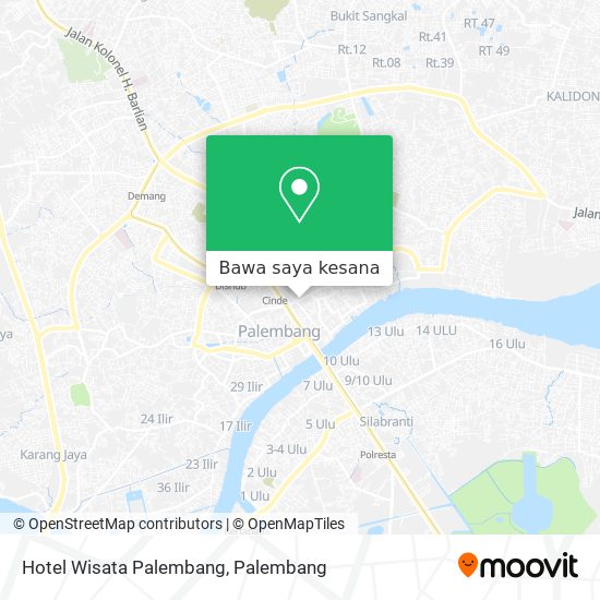 Peta Hotel Wisata Palembang
