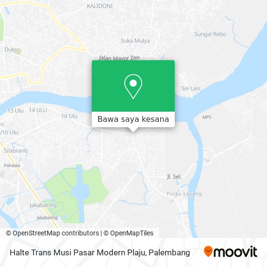 Peta Halte Trans Musi Pasar Modern Plaju