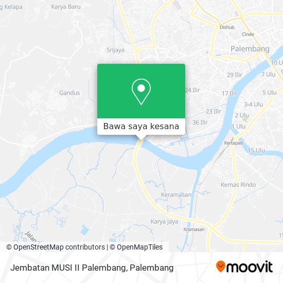Peta Jembatan MUSI II Palembang