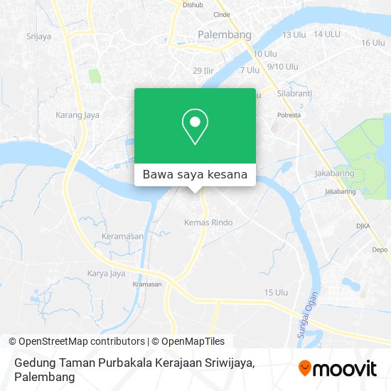 Peta Gedung Taman Purbakala Kerajaan Sriwijaya