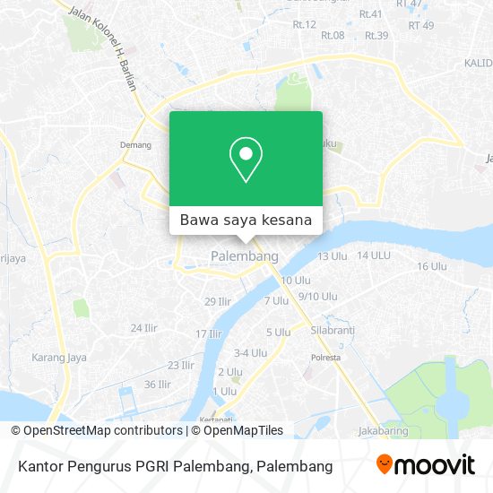 Peta Kantor Pengurus PGRI Palembang