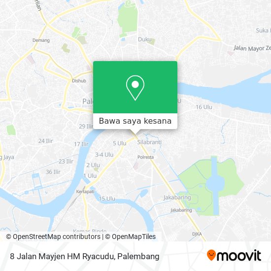 Peta 8 Jalan Mayjen HM Ryacudu