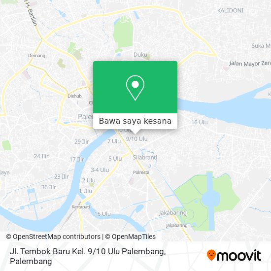 Peta Jl. Tembok Baru Kel. 9 / 10 Ulu Palembang