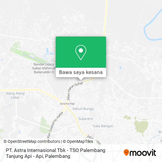 Peta PT. Astra Internasional Tbk - TSO Palembang Tanjung Api - Api