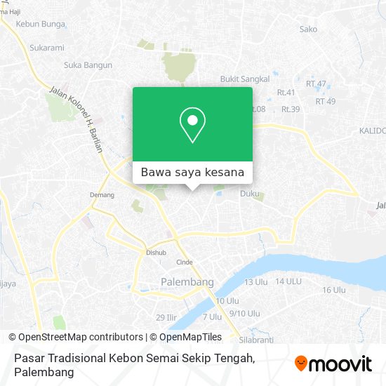Peta Pasar Tradisional Kebon Semai Sekip Tengah