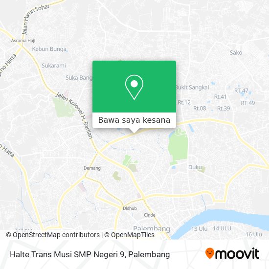 Peta Halte Trans Musi SMP Negeri 9