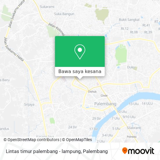 Peta Lintas timur palembang - lampung