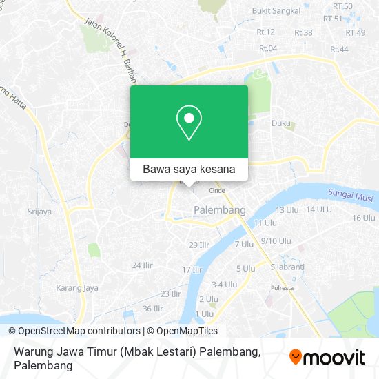 Peta Warung Jawa Timur (Mbak Lestari) Palembang