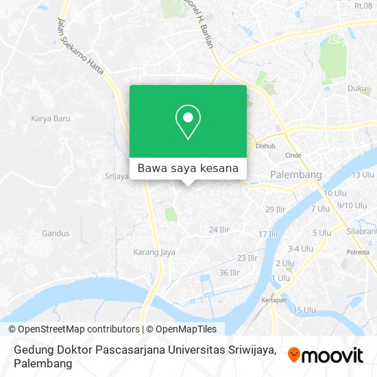 Peta Gedung Doktor Pascasarjana Universitas Sriwijaya