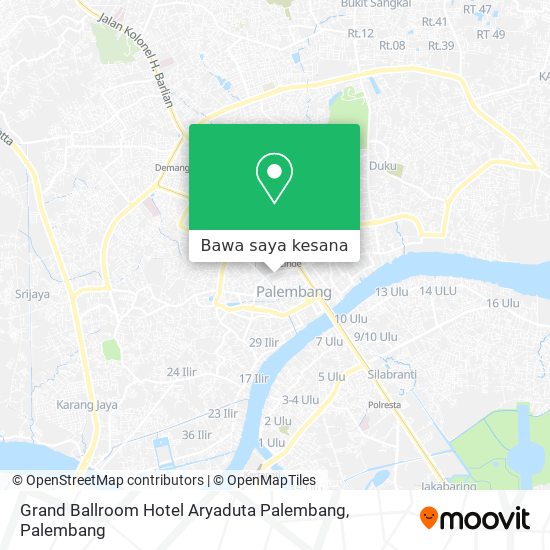 Peta Grand Ballroom Hotel Aryaduta Palembang