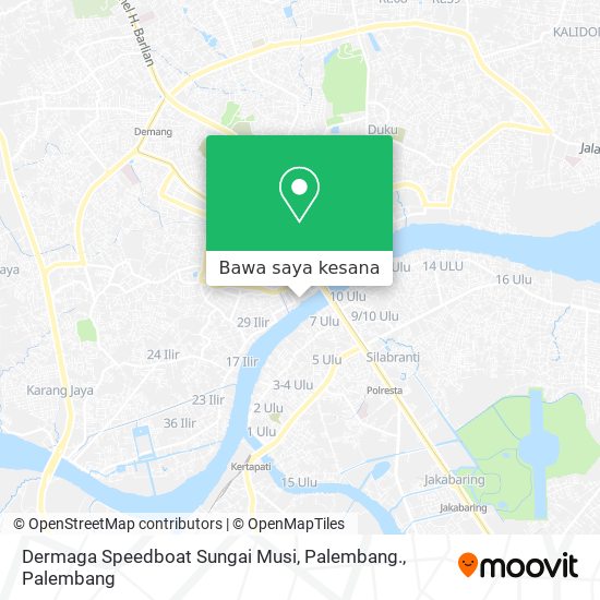 Peta Dermaga Speedboat Sungai Musi, Palembang.
