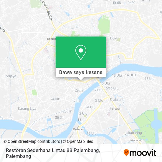 Peta Restoran Sederhana Lintau 88 Palembang