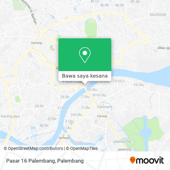 Peta Pasar 16 Palembang