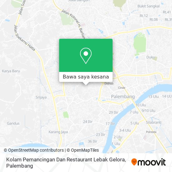 Peta Kolam Pemancingan Dan Restaurant Lebak Gelora