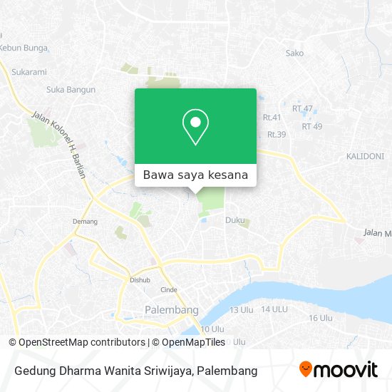 Peta Gedung Dharma Wanita Sriwijaya