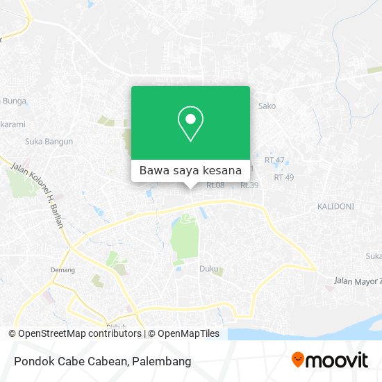 Peta Pondok Cabe Cabean