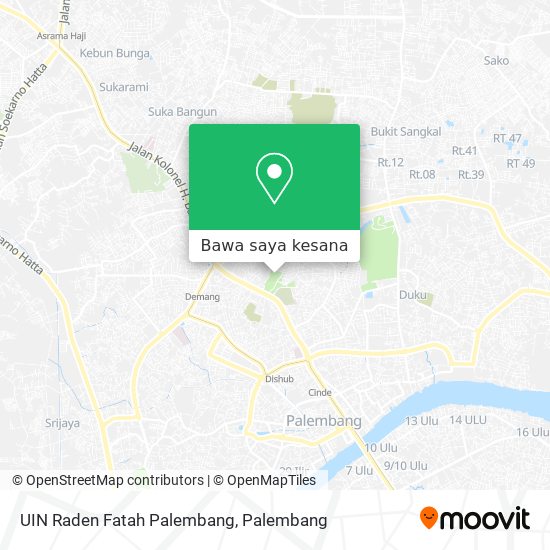 Peta UIN Raden Fatah Palembang