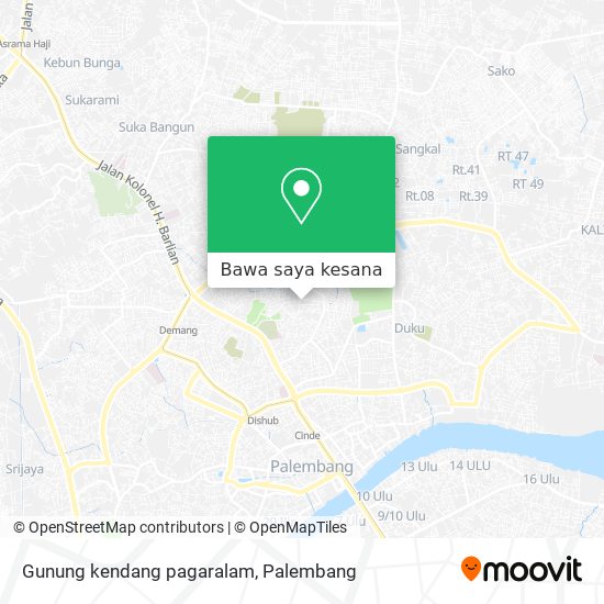 Peta Gunung kendang pagaralam