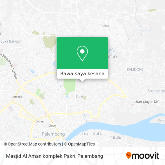 Peta Masjid Al Aman komplek Pakri