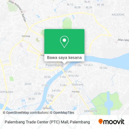 Peta Palembang Trade Center (PTC) Mall