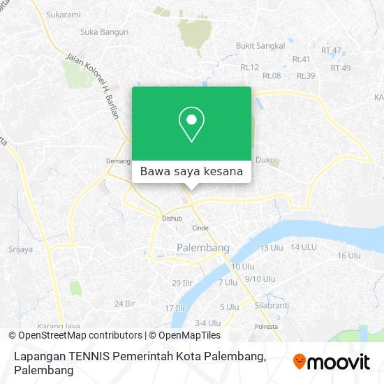 Peta Lapangan TENNIS Pemerintah Kota Palembang